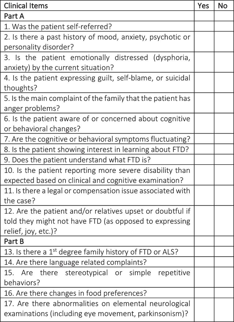 The Frontotemporal Dementia versus Primary Psychiatric Disorder (FTD ...