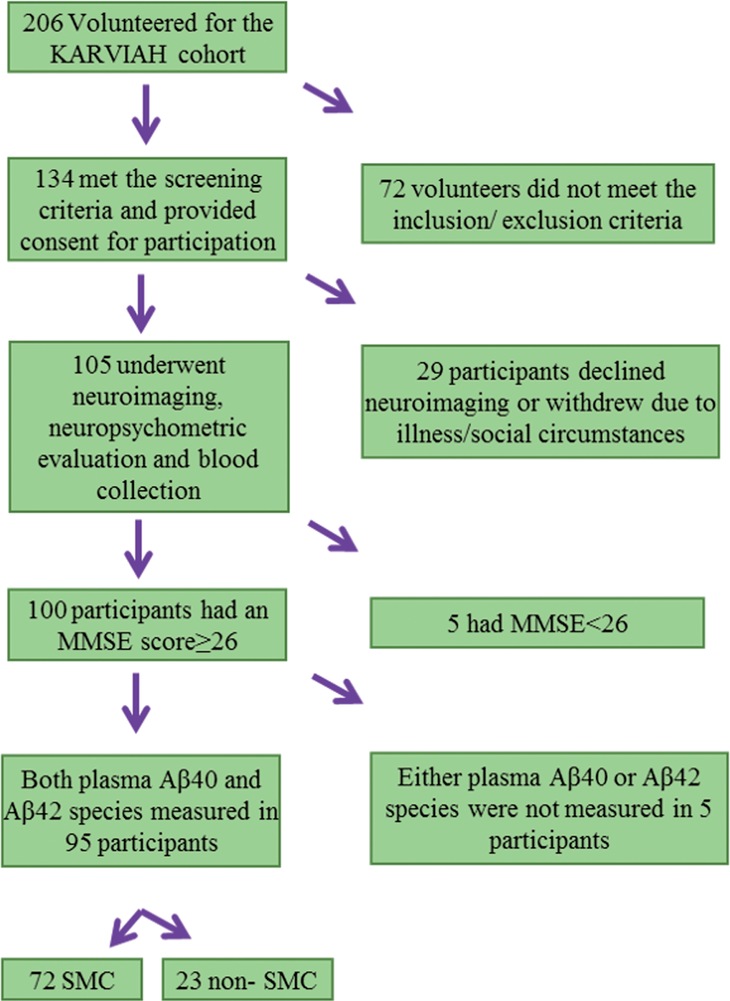 Flow diagram depicting the recruitment of participants and genetic test