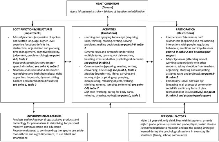 Multidisciplinary Rehabilitation Of A Post Stroke Pediatric Patient Considering The Icf Perspective Ios Press