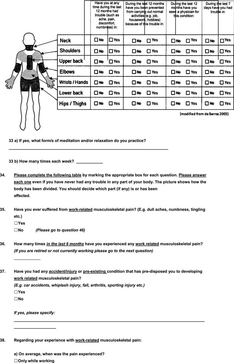 Work-related musculoskeletal disorders in Australian 