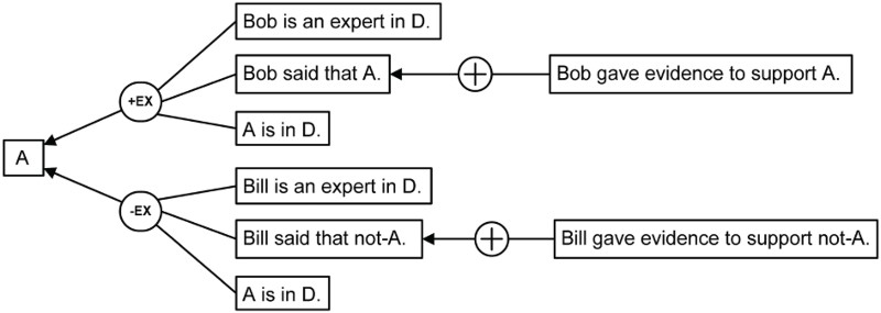 A case of the battle of the experts modelled in CAS.