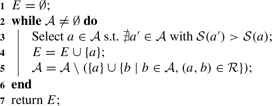 Algorithm compute-symmetric-extension(⟨A,R,S⟩,coval)