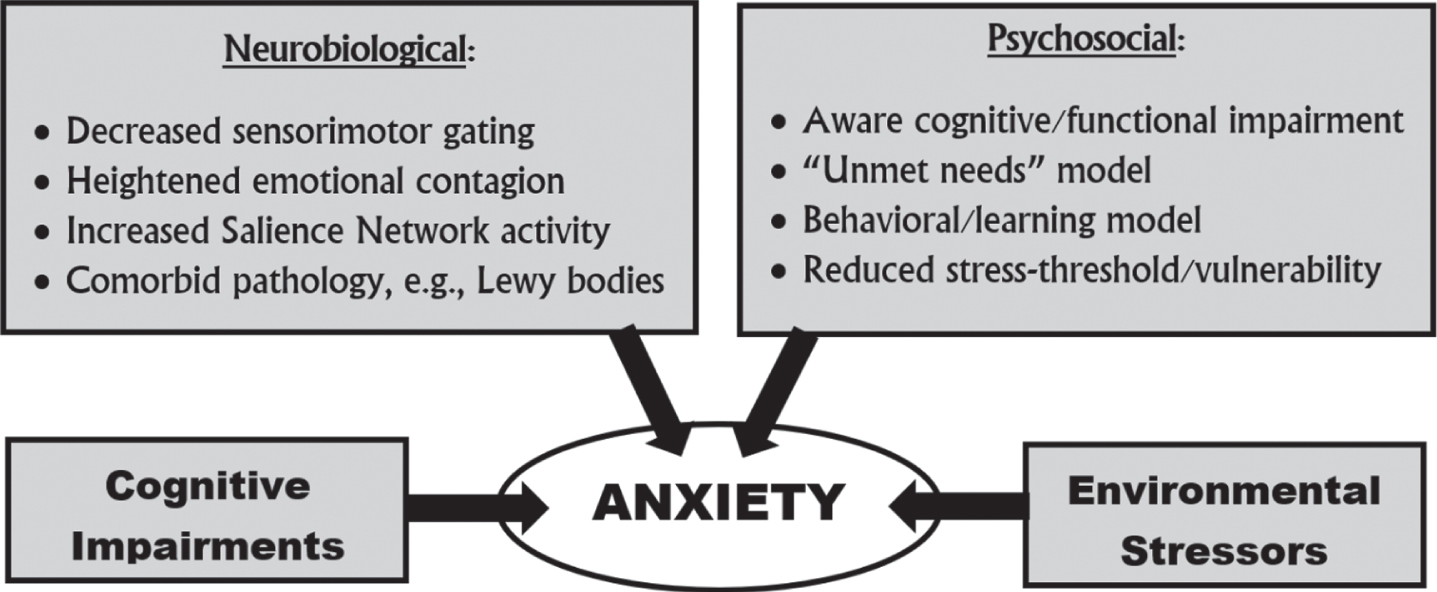 Potential mechanisms for anxiety in Alzheimer’s disease.