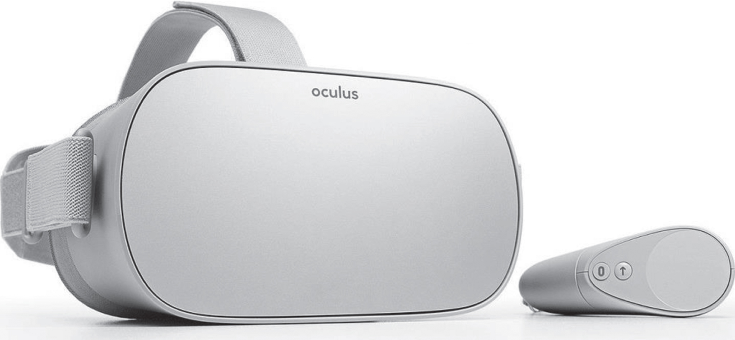 The Oculus Go Head-Mounted display.