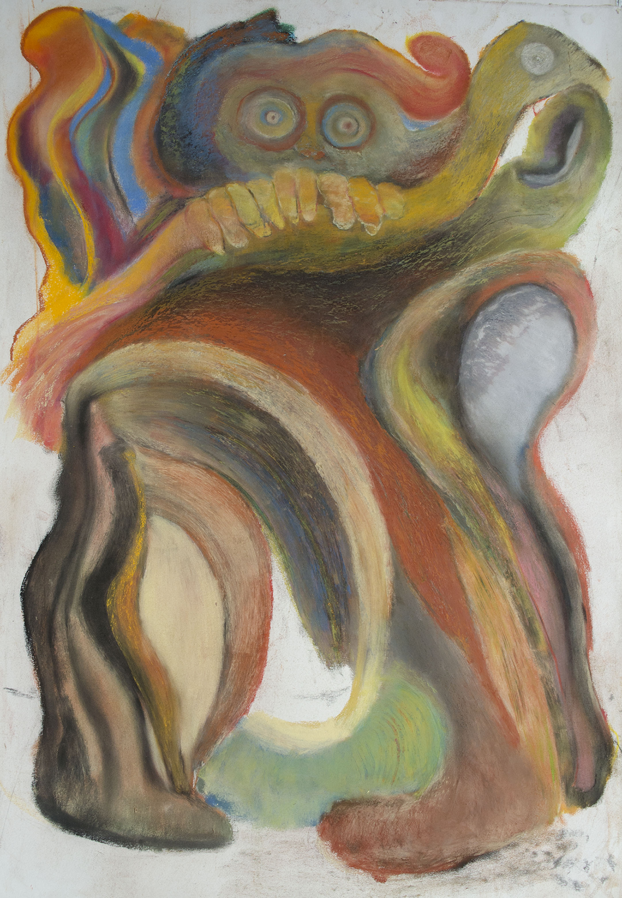 Title of the painting Untitled. Artist Peter Tillberg, ca. 2012–2013. Oil pastels on paper. Copyright Kerstin Schild-Tillberg.