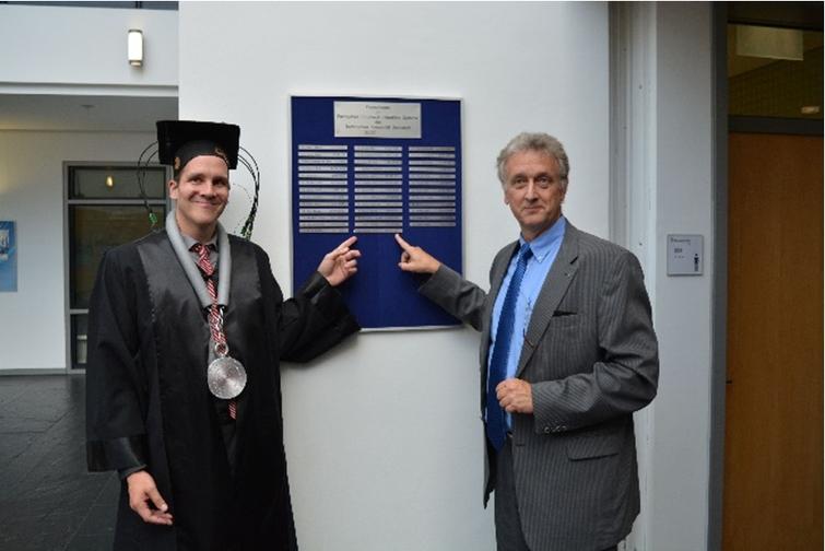 Supervisor Prof. Dr. Dieter W. Fellner (right) and Dr. Andreas Braun.