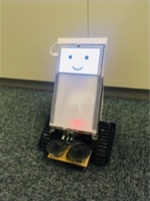 Appearance of our proposed voice-casting robot.