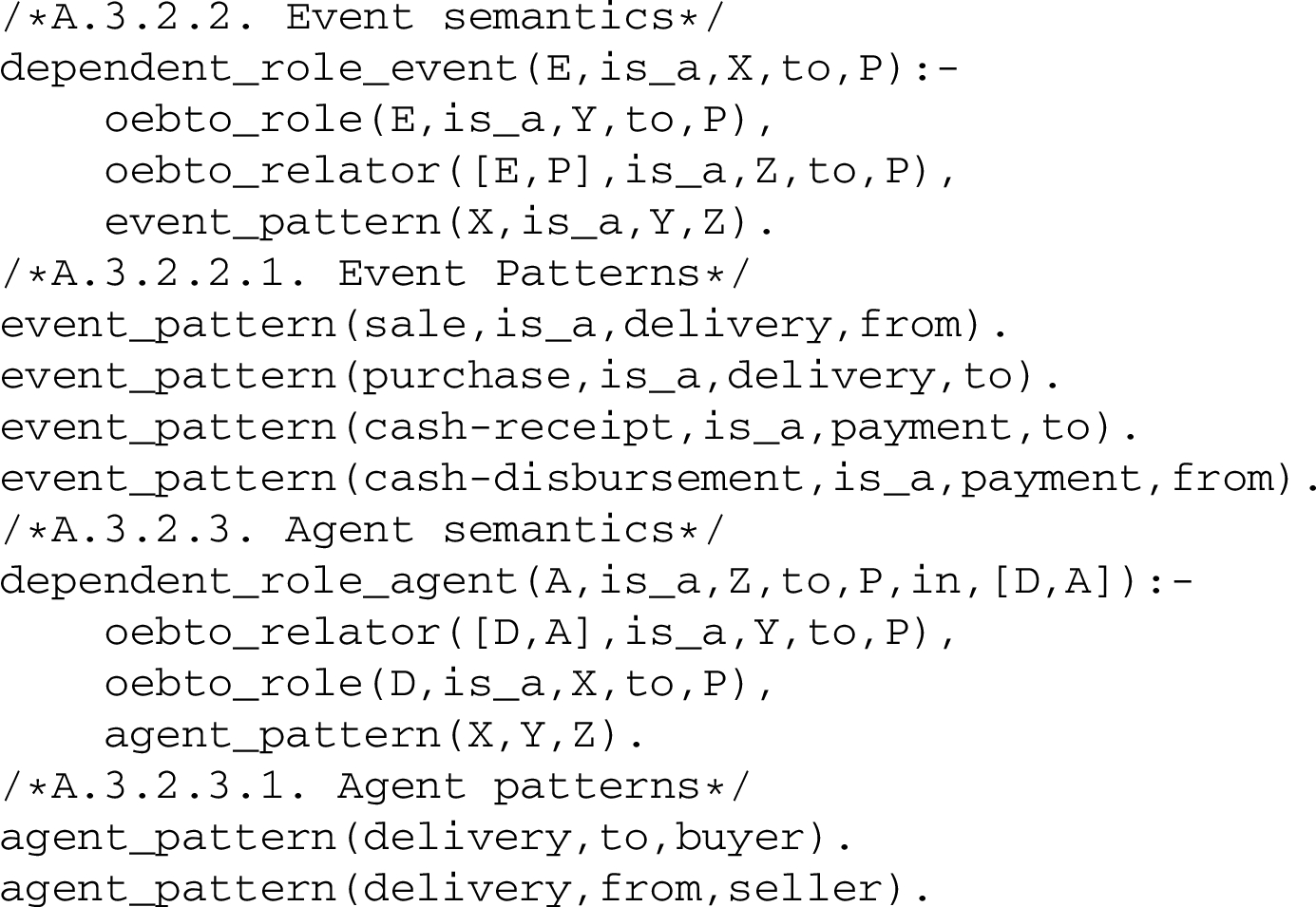 Derives event and agent roles from to and from statements.