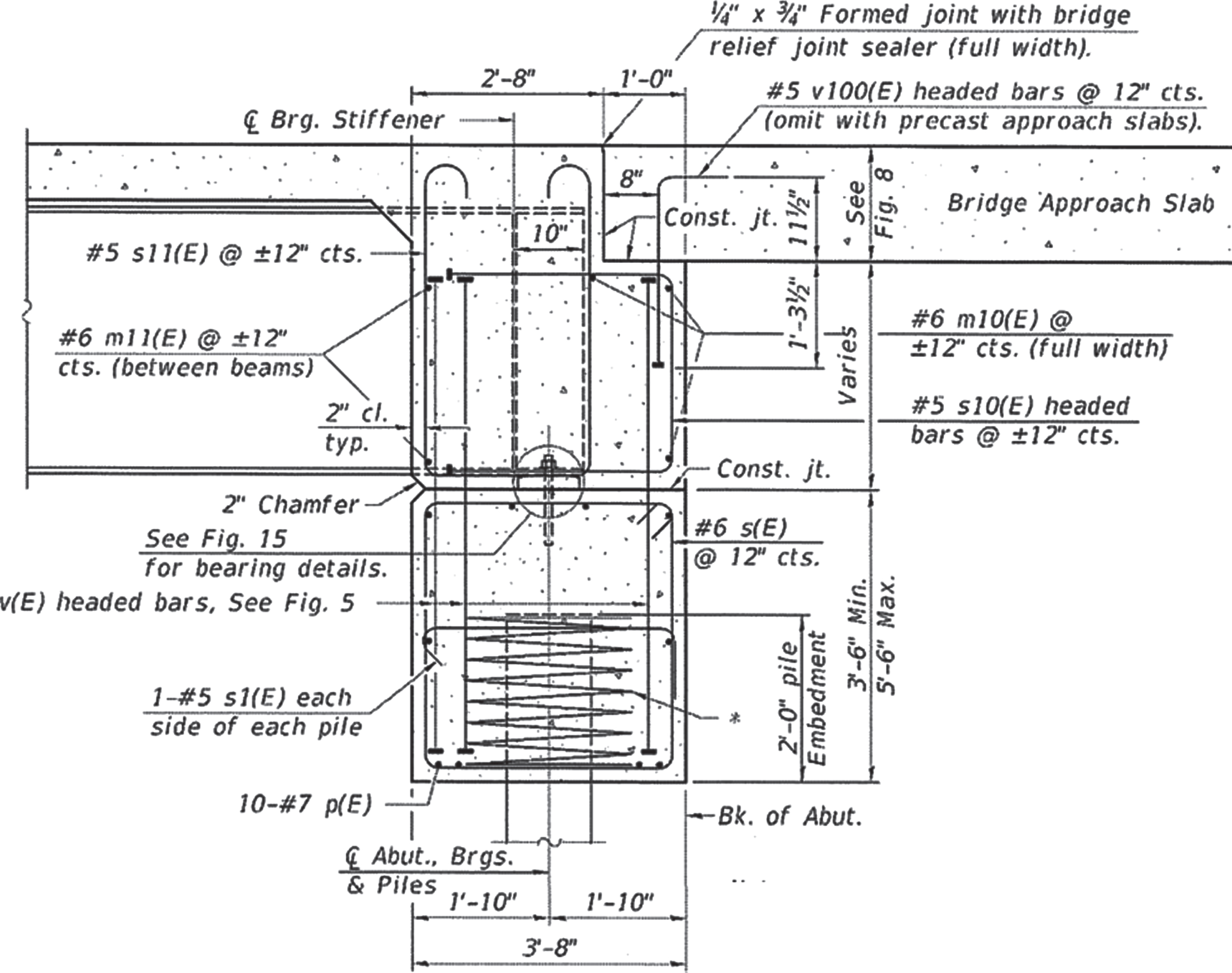 IDOT integral abutment details for steel girders [17].
