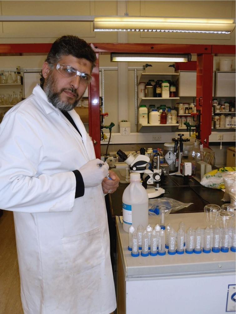 Dr. Shaban Al-Rmalli worked tirelessly in the laboratory analysing diverse environmental, food and human samples. This picture shows him preparing samples for Inductively Coupled Mass Spectrometry (ICP-MS) analysis (photograph taken by his laboratory colleague and friend Dr. Antonio Signes-Pastor on 17th March 2010 at De Montfort University, Leicester, UK).