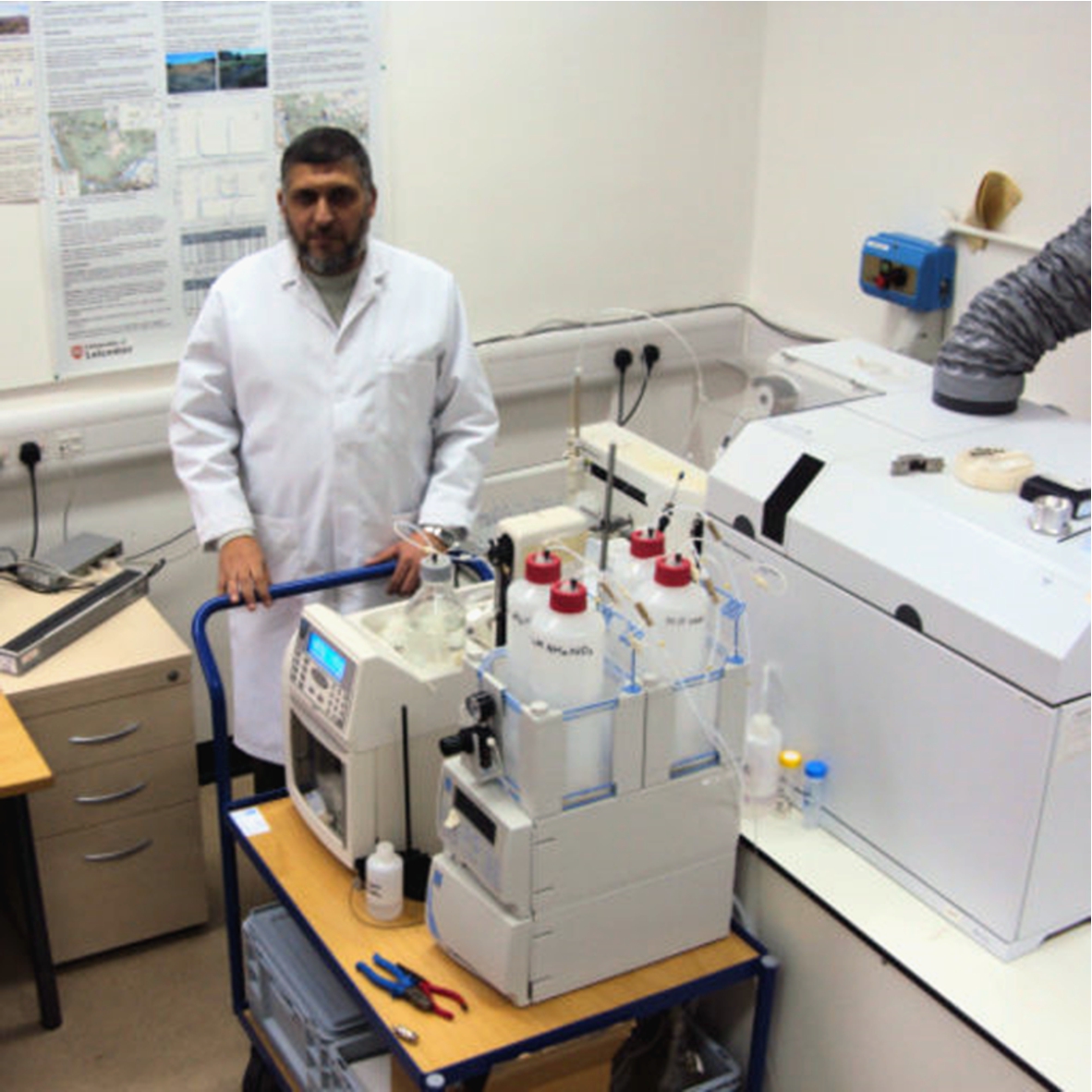 Dr. Shaban Al-Rmalli was an outstanding bioanalytical chemist who was experienced in the use of many different analytical techniques including ICP-MS. This picture shows him working in the lab carrying out HPLC-ICP-MS analysis. The photograph was taken in ∼2010.