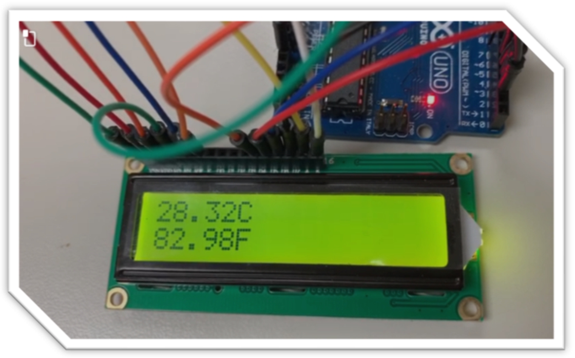 Temperature sensor and Arduino board.