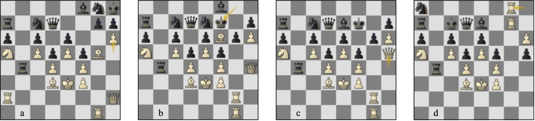 Game 60 St-Lc (a) p145b, (b) p149w, (c) p150b, (d) p155b.