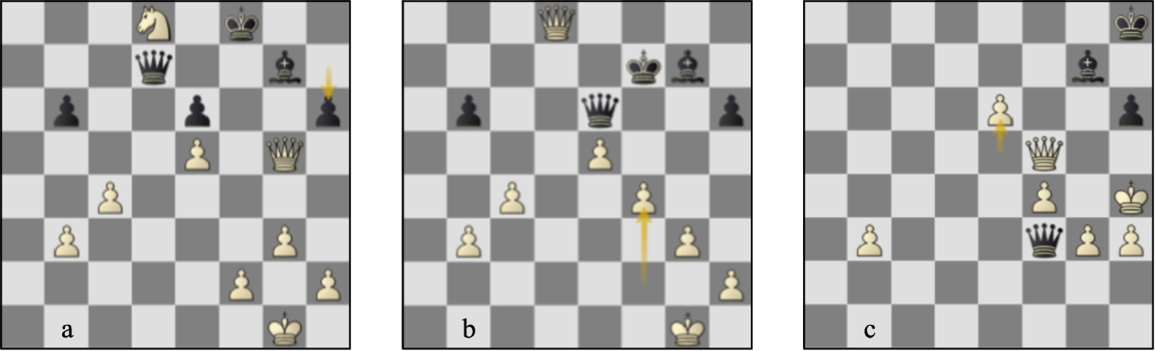 Game 92 St-Lc (a) p34w, (b) p36b, (c) p50b.