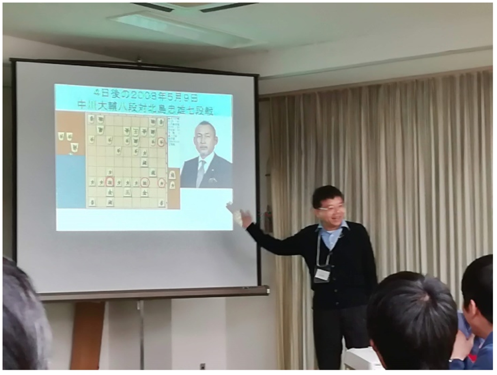 Katsumata, a professional Shogi player, talks about the impact of computer Shogi on professional Shogi at the GPW Night Event.