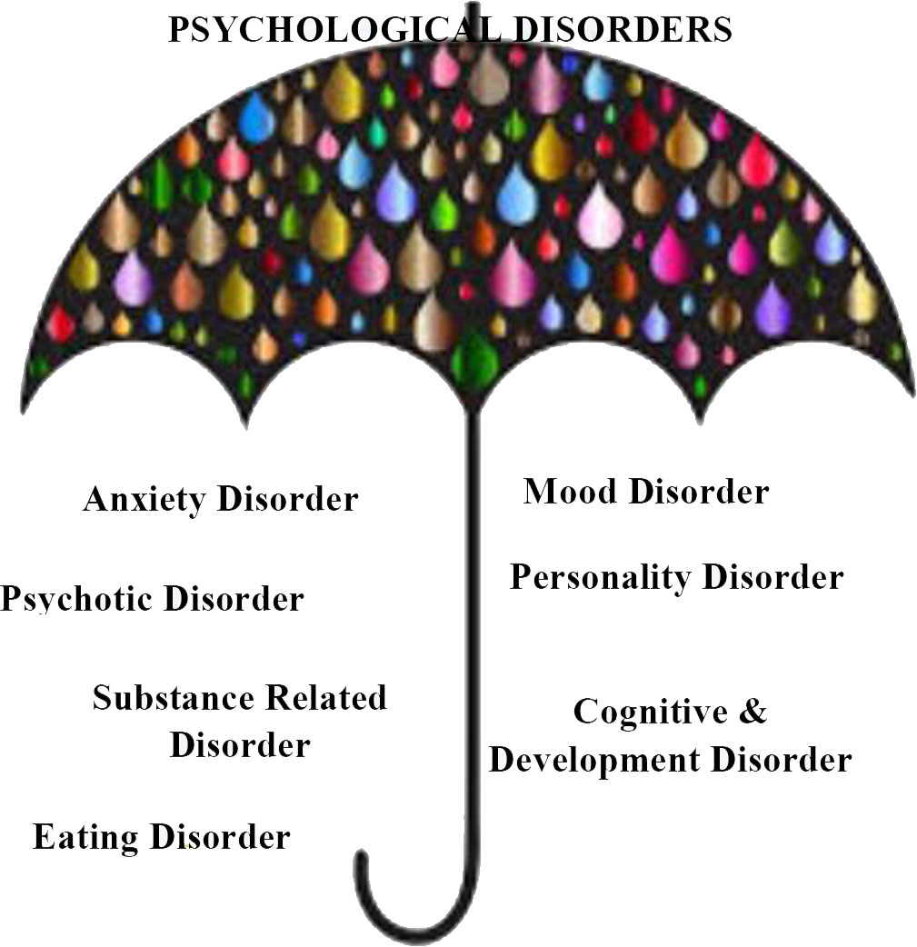 Categories of psychological disorder.