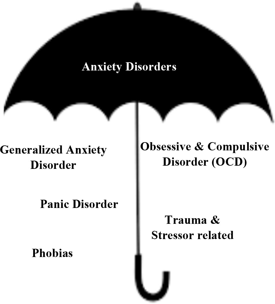 Types of anxiety disorders.
