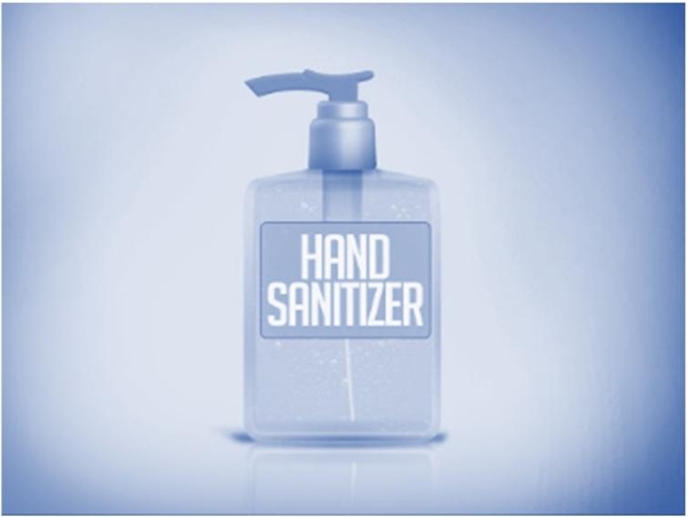 Hand sanitizer representation.