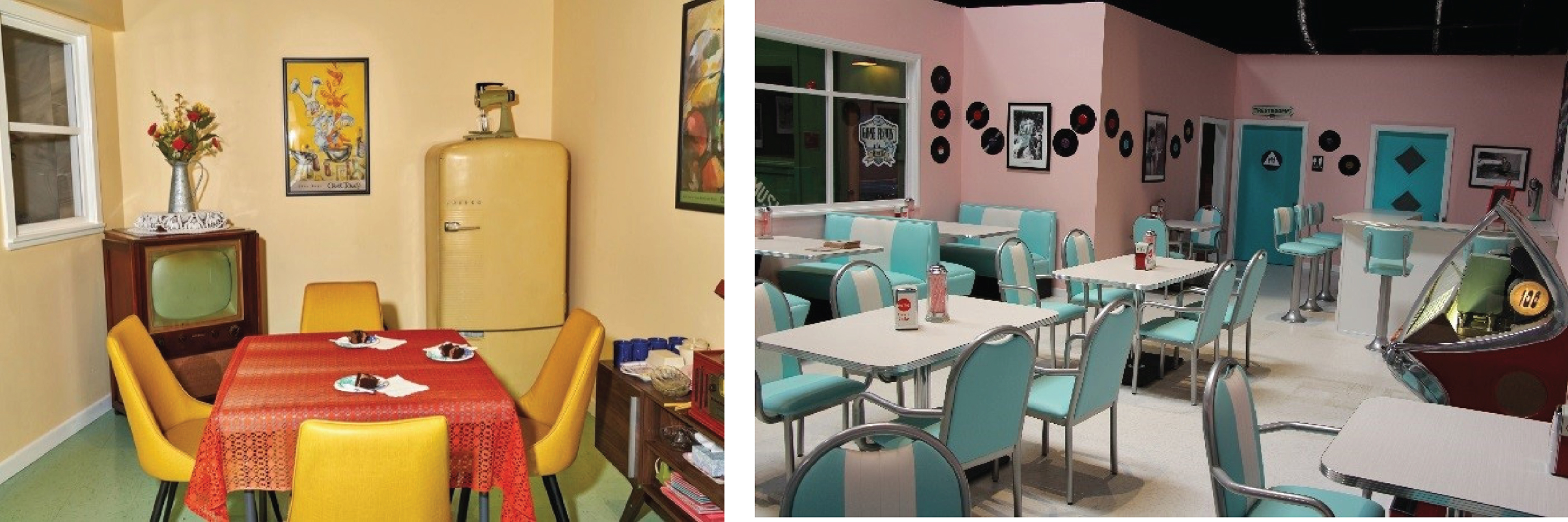 Glenner Town Square: A typical dining room at home and Rosie’s Diner. Reprinted with permission from the George G. Glenner Alzheimer’s Family Centers, Inc®.