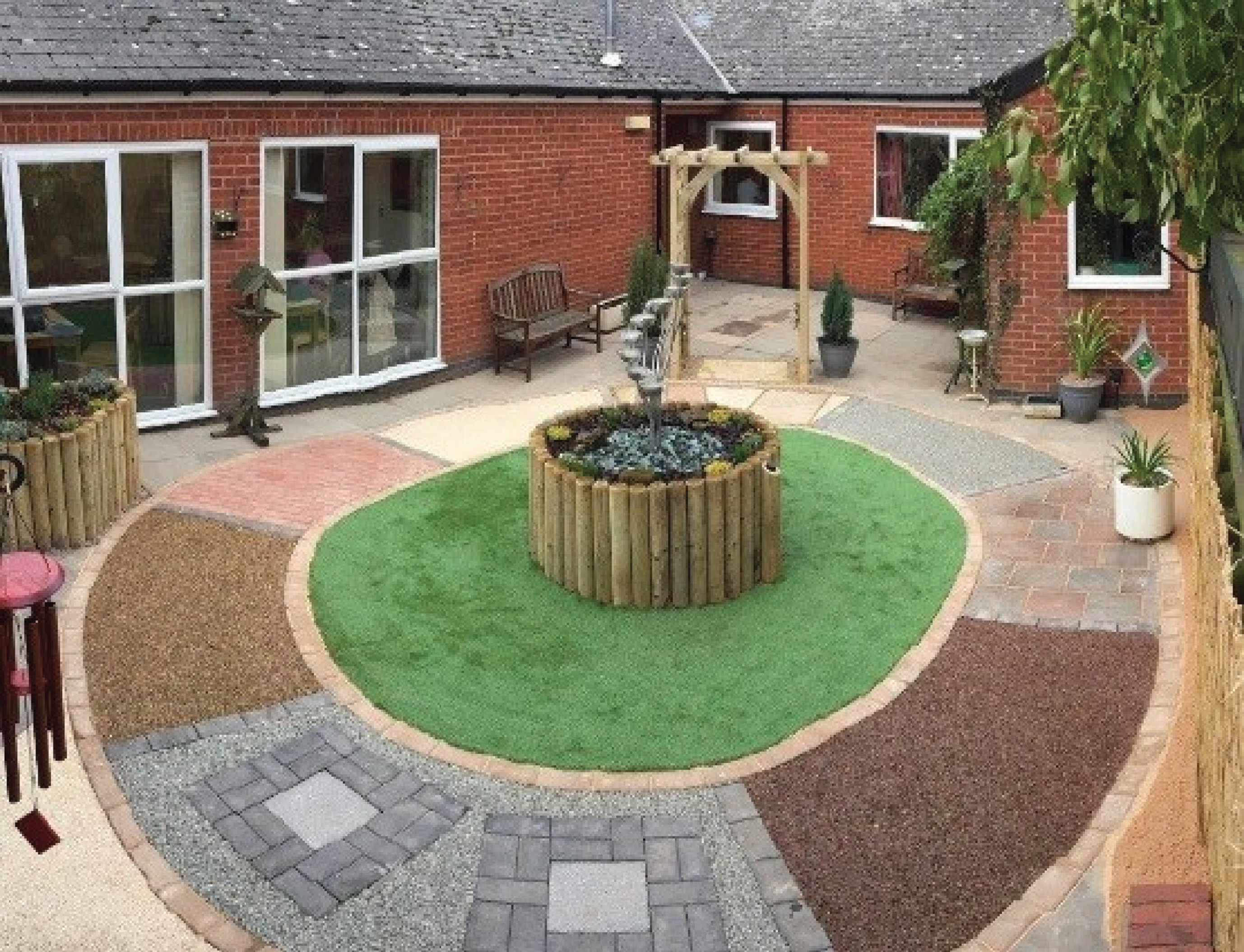 A looped pathway design in an outdoor garden. Reprinted from Google Free Images.