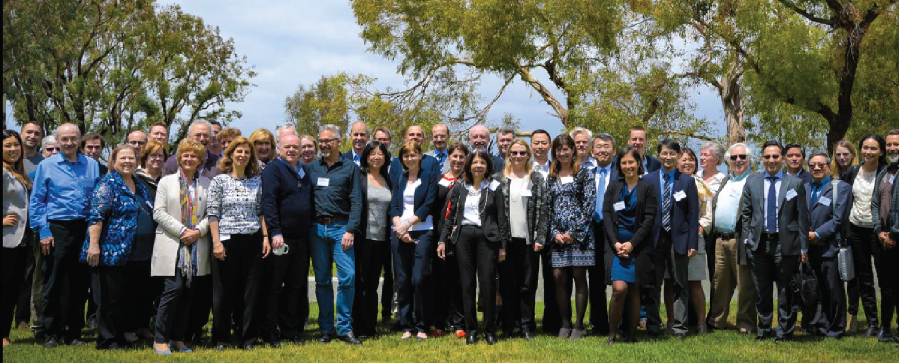 Picture of the 50 face to face attendees of the first SC4HD meeting that took place at the Beckman Center for National Academies of Science, Engineering and Medicine and UC Irvine Stem Cell Research Center.