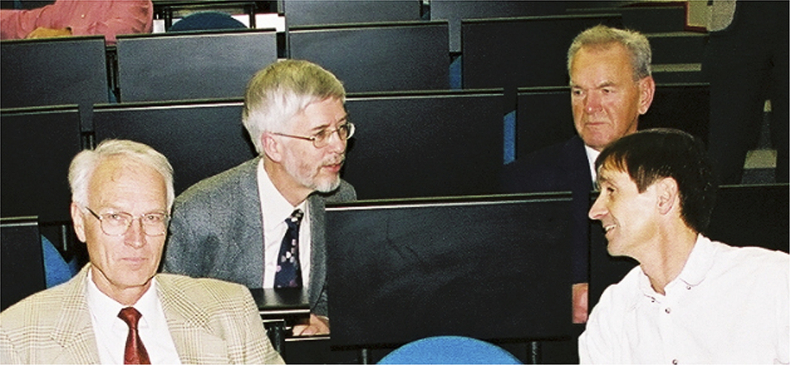 The BS clan: from left to right: Anton Heidemann, Michel Prager, Bert Alefeld, and Bernard Frick, at the ILL in (2003).