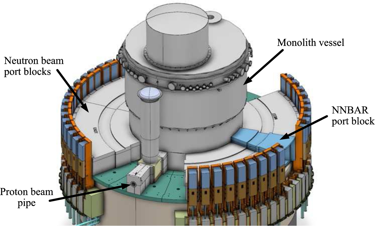 Monolith vessel. The shielding outside of the monolith vessel is excluded to better view the monolith vessel.