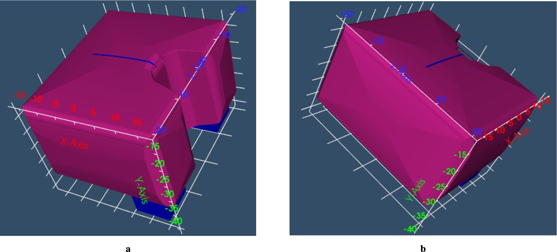 MCNP model of the cold moderator with rounded shapes according to the technical drawing from the engineering team. This view shows the outer surface of cold moderator covered by the Al vessel.
