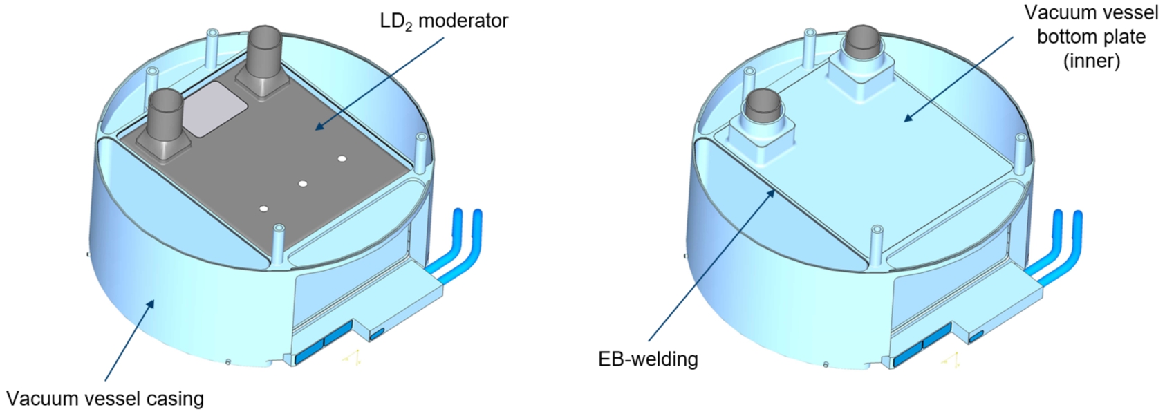 Assembly and EB-welding of the vacuum vessel (inner bottom plate).
