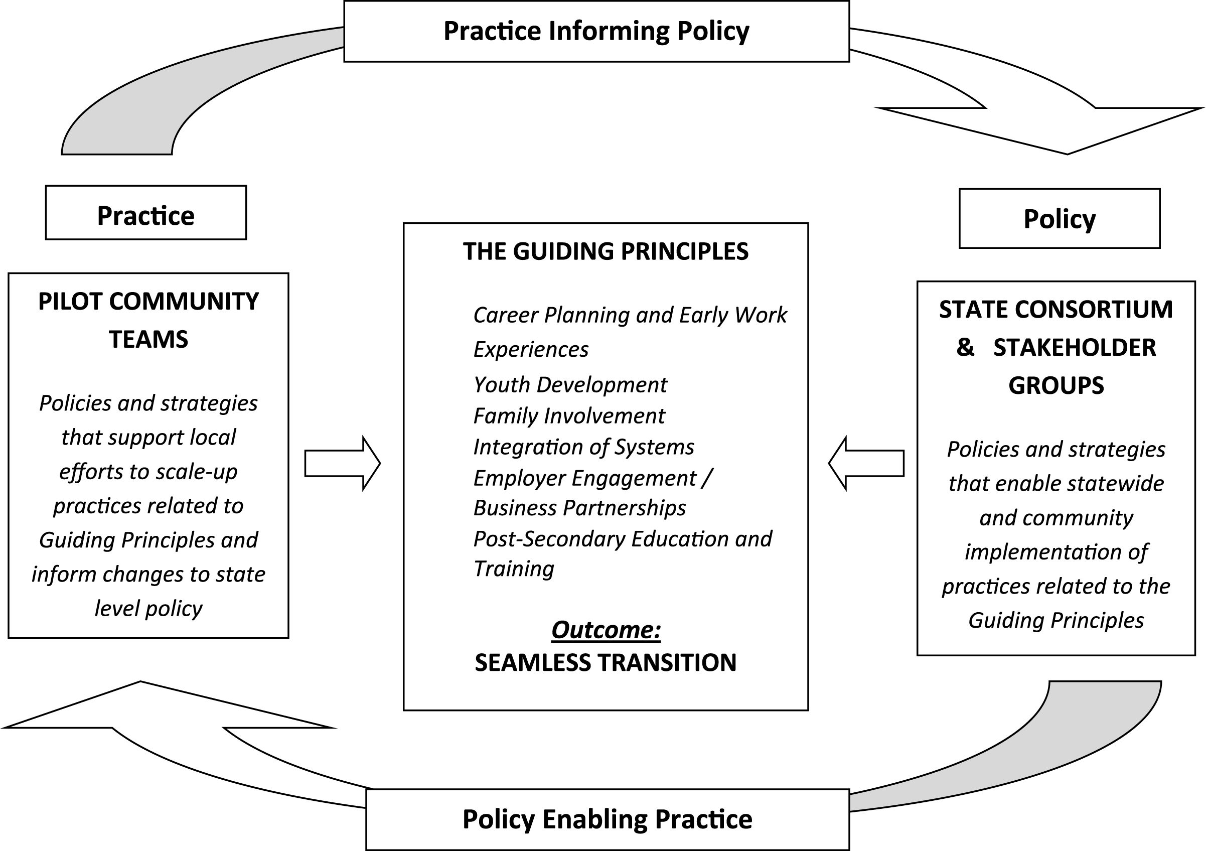 Policy-Enables-Practice/Practice-Informs-Policy Framework.