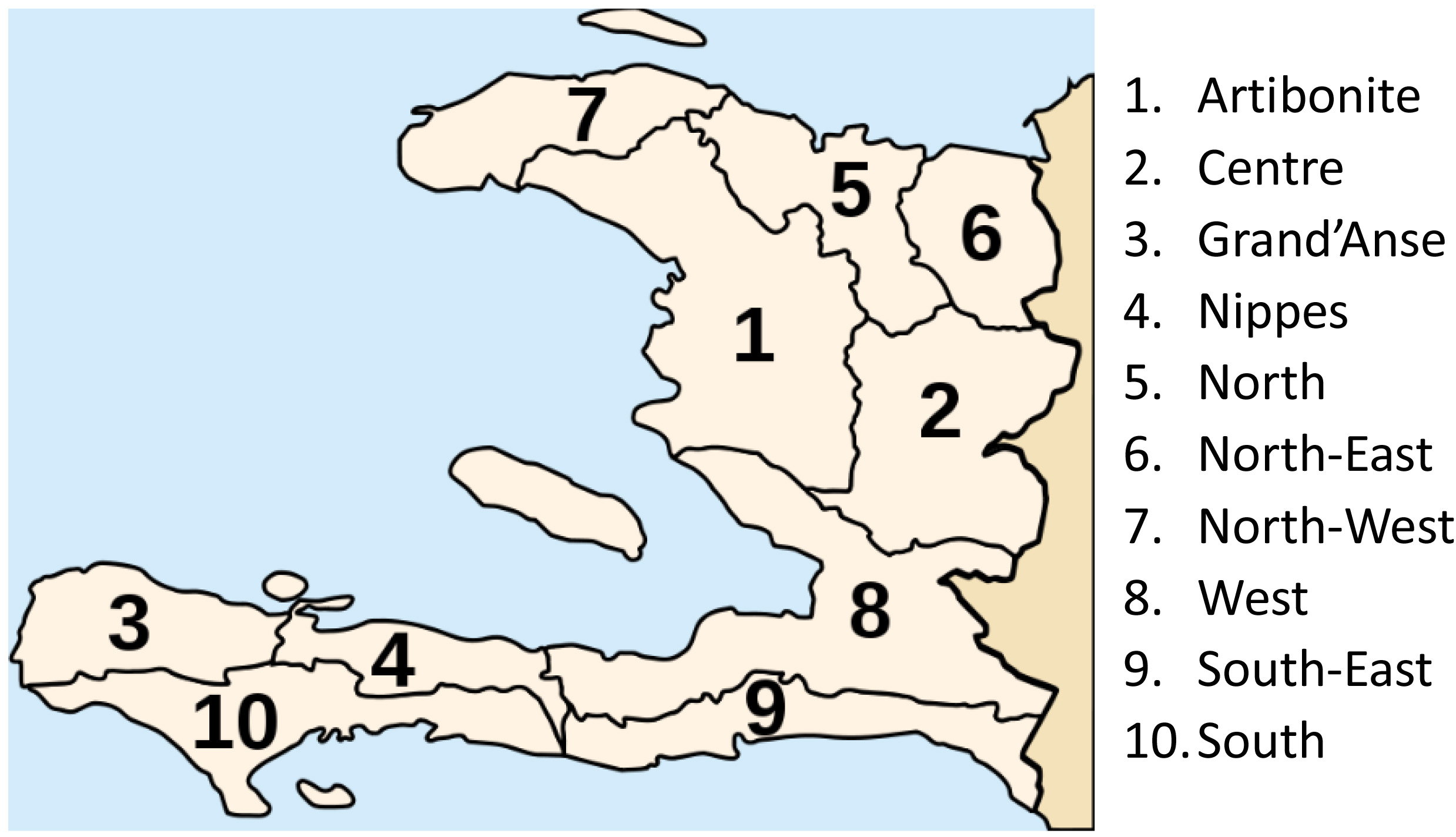 Departments of Haiti.