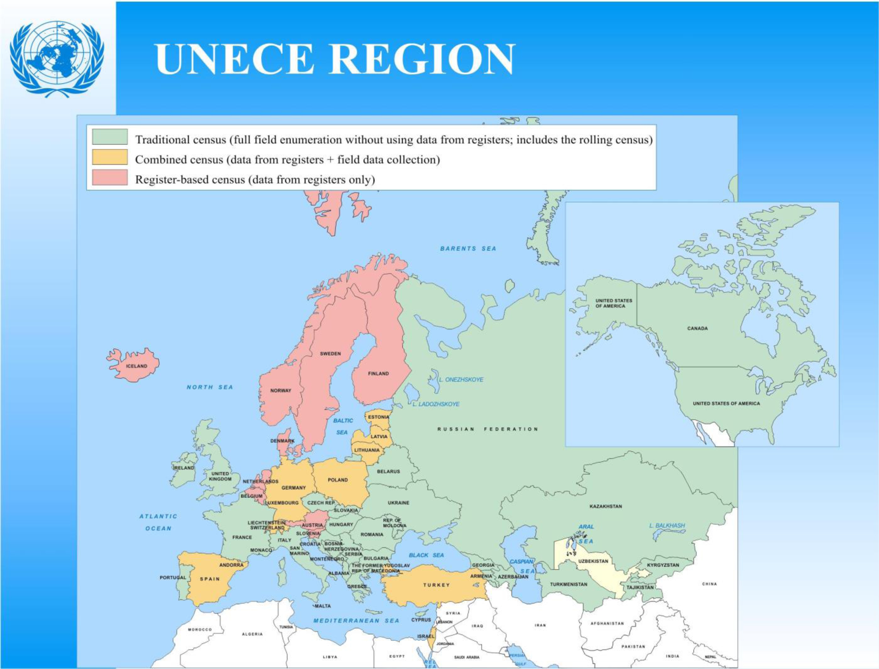 Census methods in UNECE countries. Source: [10].