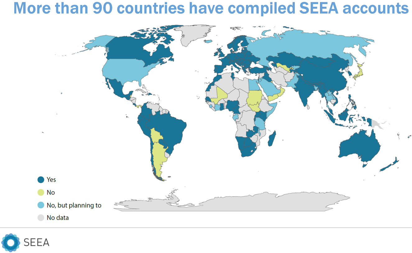 Current assessment of SEEA implementation. Source: Based on authors’ research.