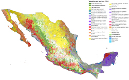 Mexico map of ecosystem extent. Source: [36].