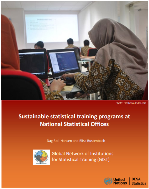 Front page of the report prepared for GIST on Sustainable statistical training programs at NSOs.