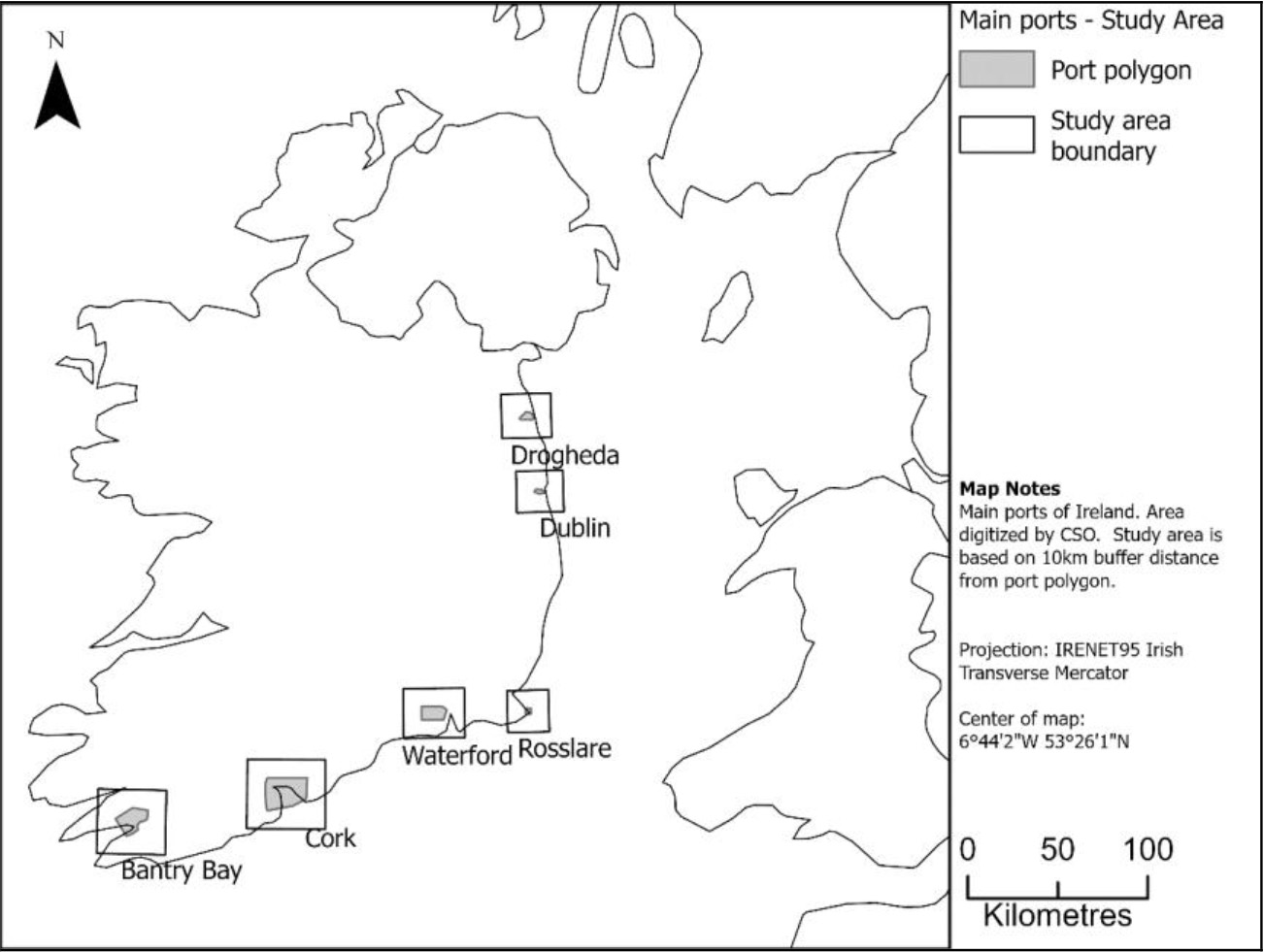 Study Area: 10 km Bounding Box Buffer.