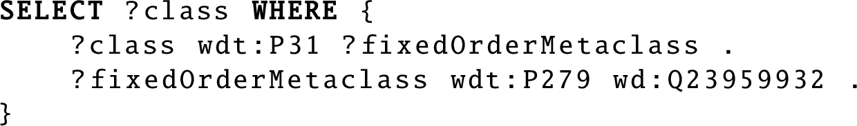 SPARQL query for classes that are explicitly declared to be fixed-order classes