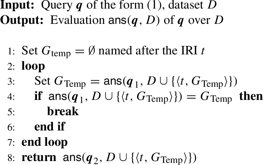 Computing the answer for recursive c-queries of the form (1)