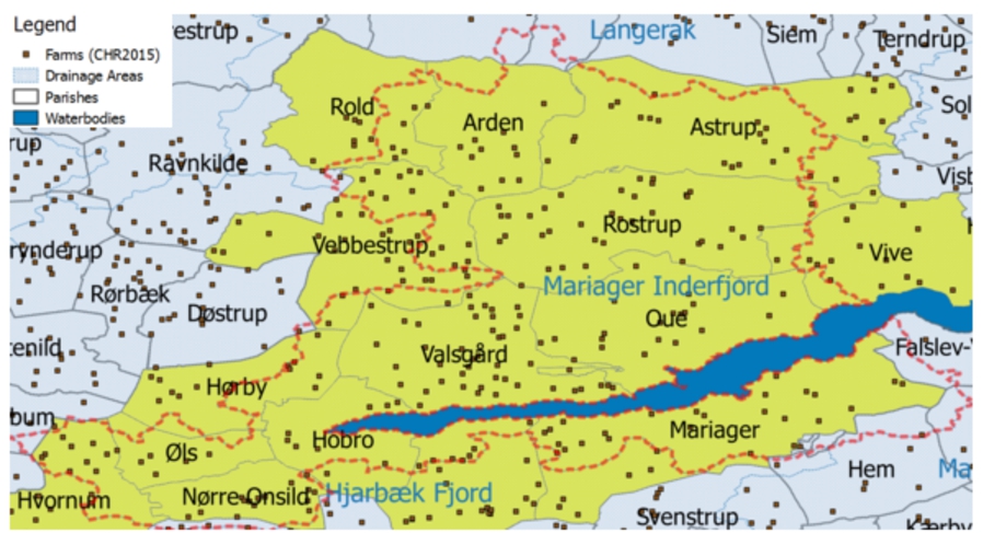 GeoFarmHerdState – parish, farm, and drainage area instances.