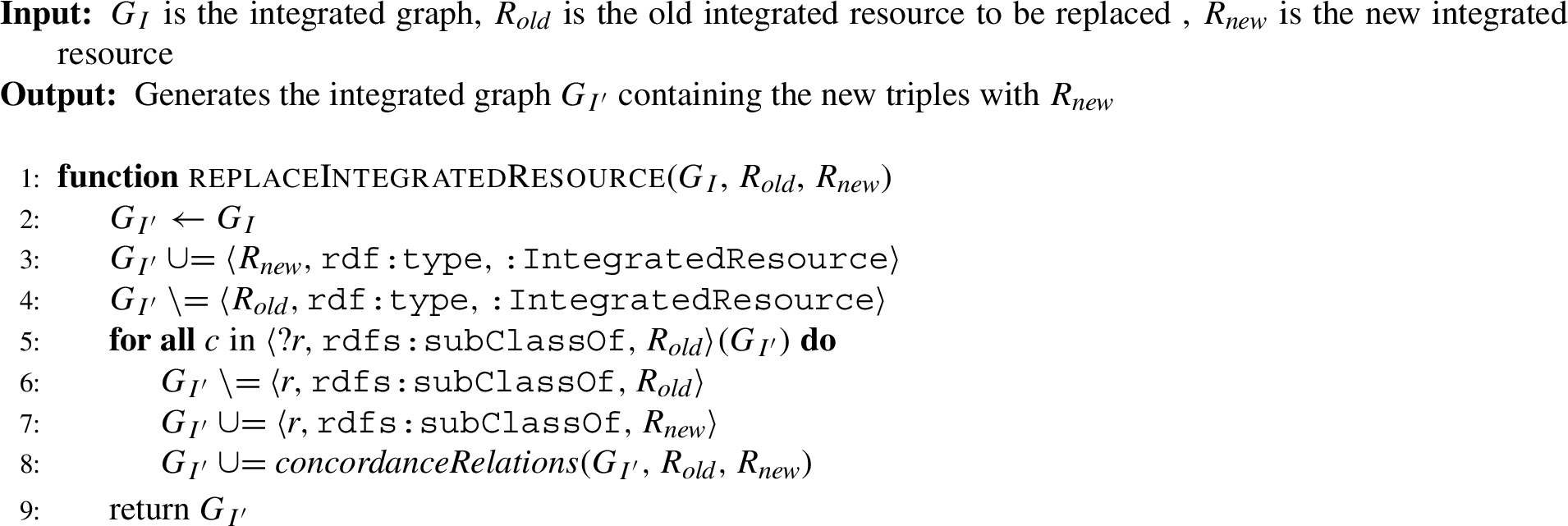 Replace integrated resource – classes