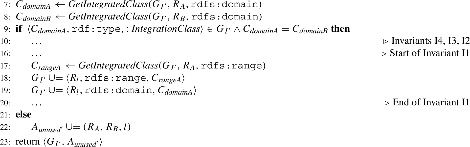 Integration of data type properties – adapted from Algorithm 2.