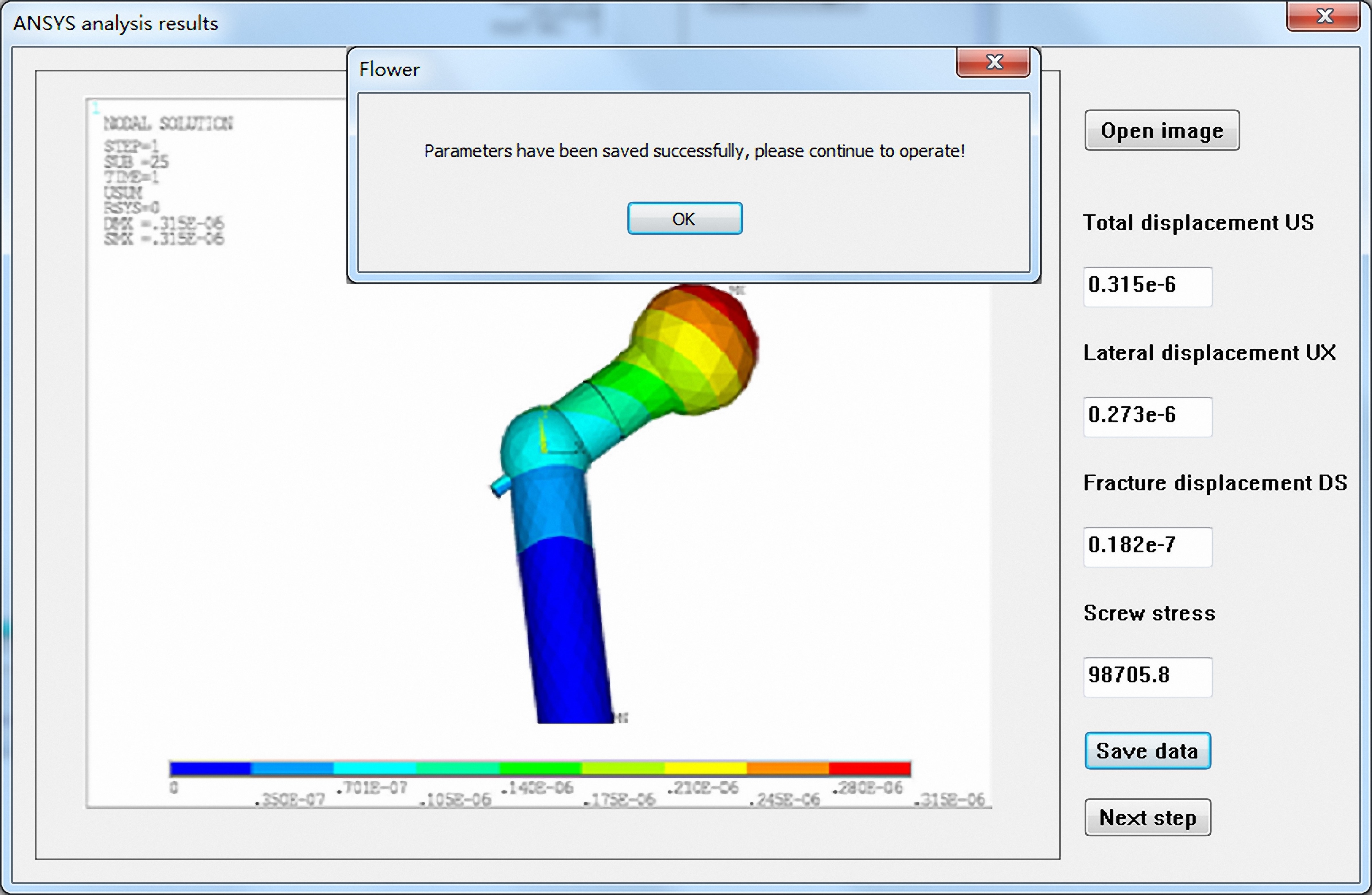 Results storage of ANSYS analysis.