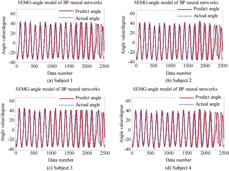 SEMG-angle model of BP neural networks.
