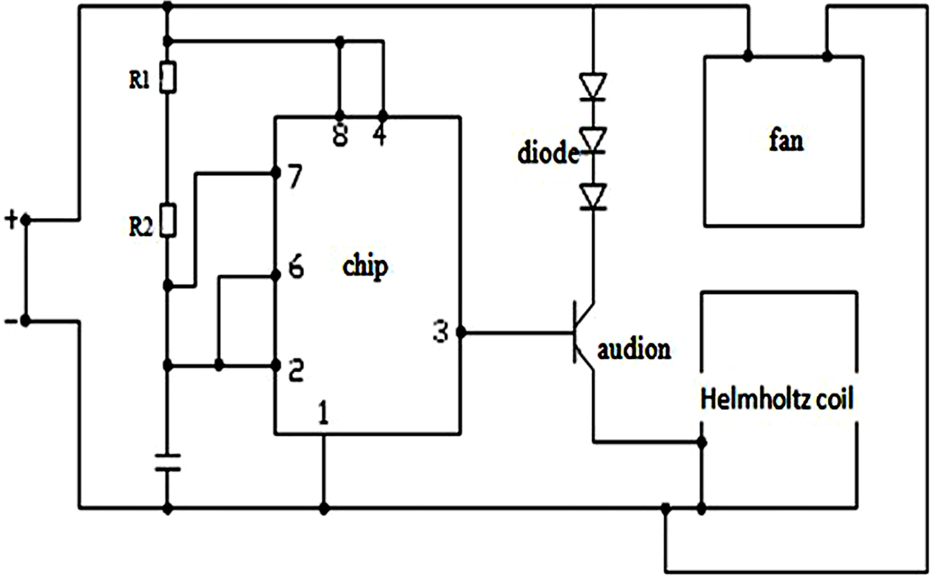 PEMF circuit schematic diagram.