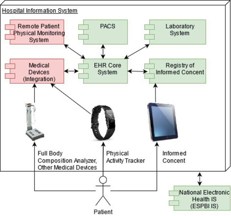 Vision of remote patient physical monitoring system.