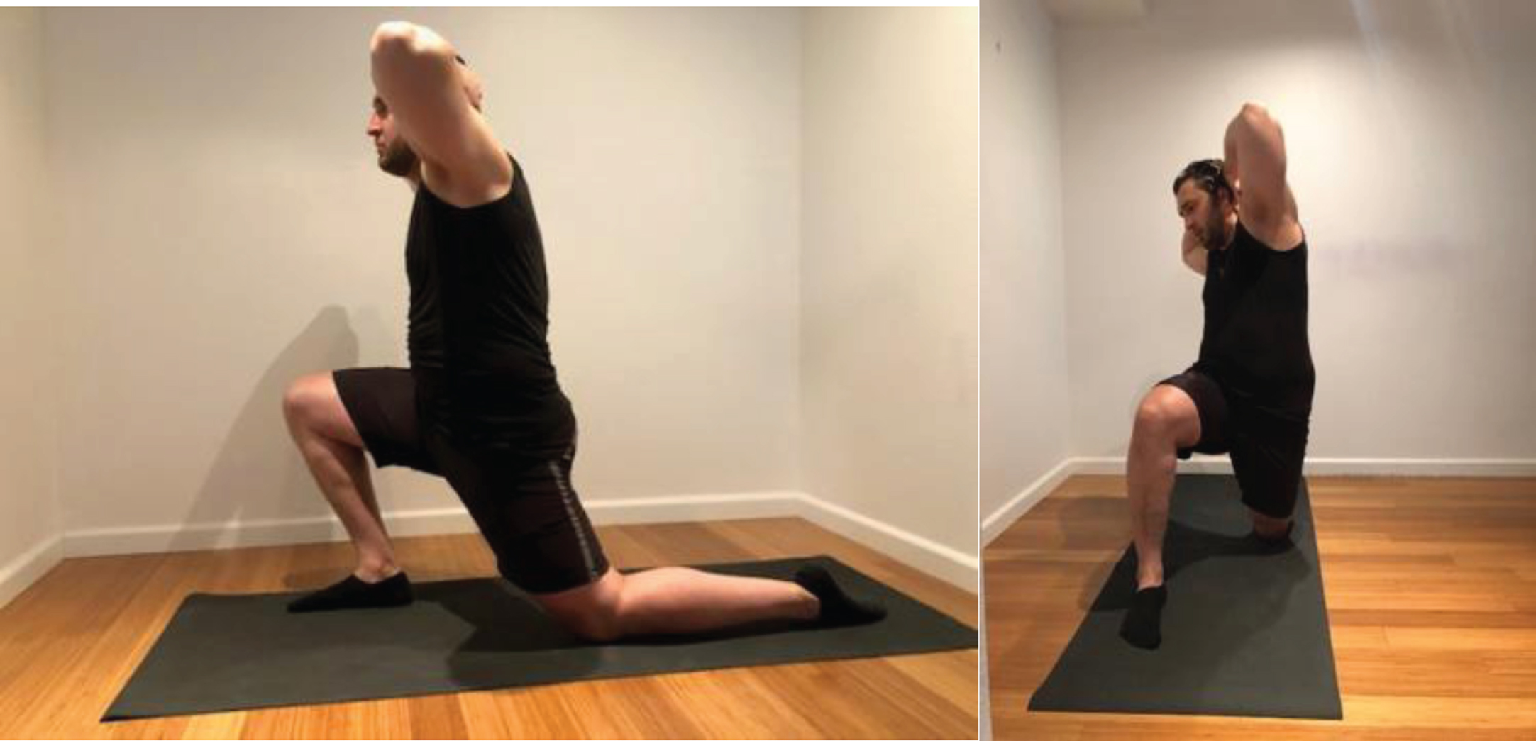 Iliopsoas/hip flexors free standing stretch.